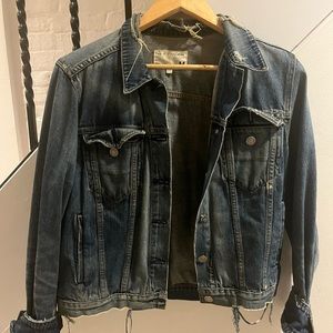 Rag & Bone Monterey Distressed Denim Jacket Size M